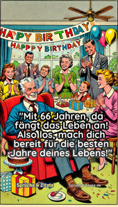 Herzliche Glückwunsche zum 66. Geburtstag